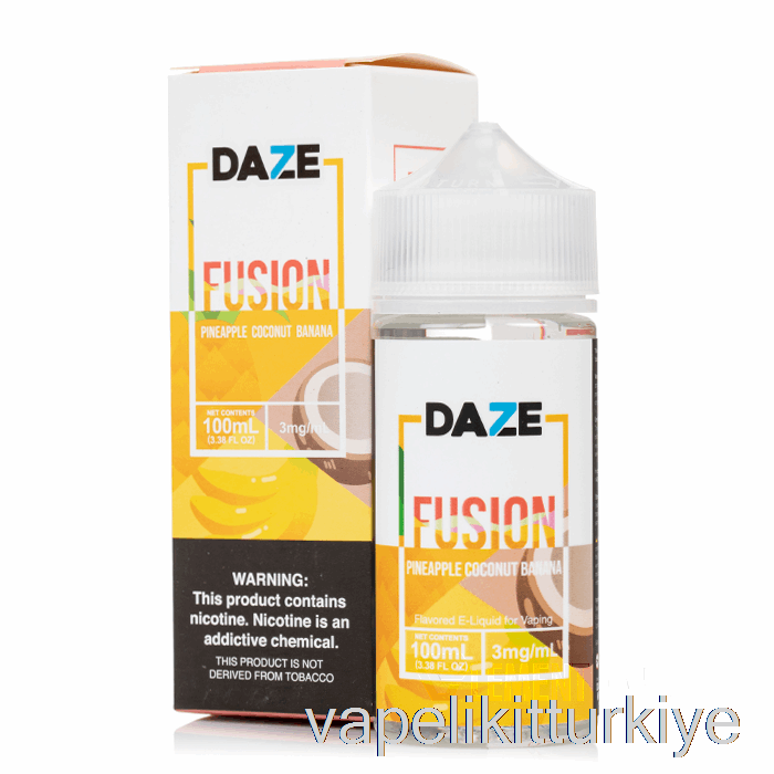 Vape Kalem Vape Mate Ananas Hindistan Cevizi Muz - 7 Daze Füzyon - 100ml 0mg